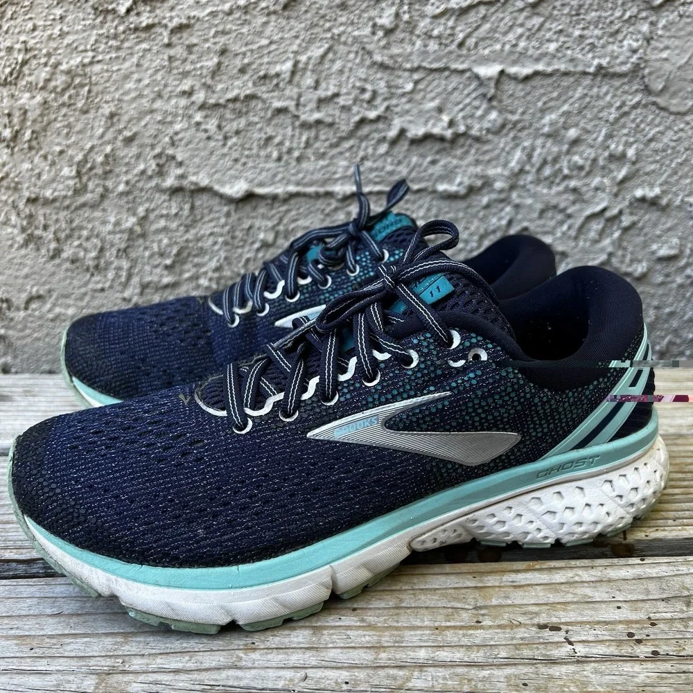 Brooks Shoes Women Size 9 Ghost 11 Blue Running Lace Up